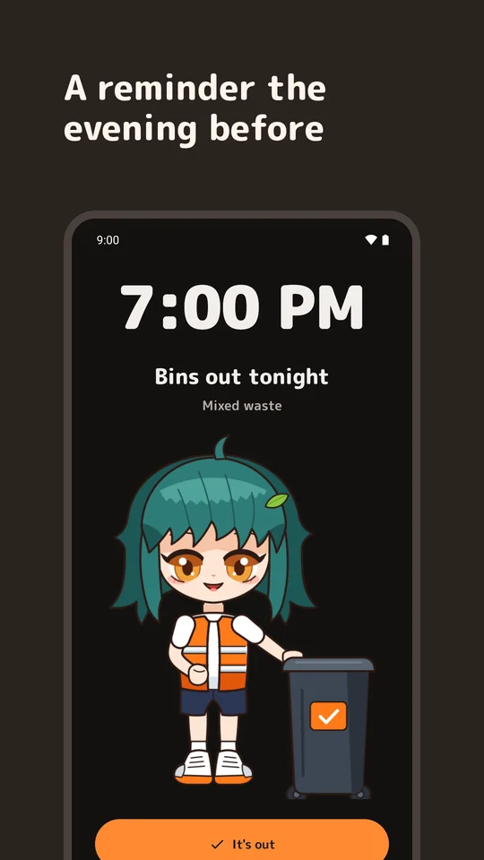 Reminder the evening before